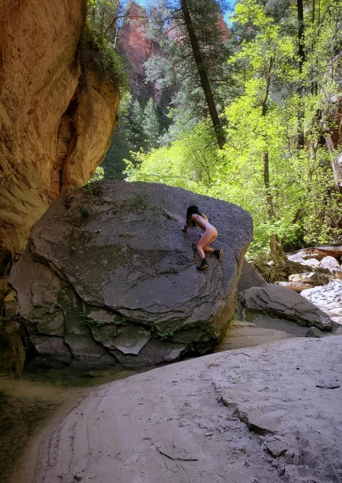 If u hike with me expect to be naked at some point 😎