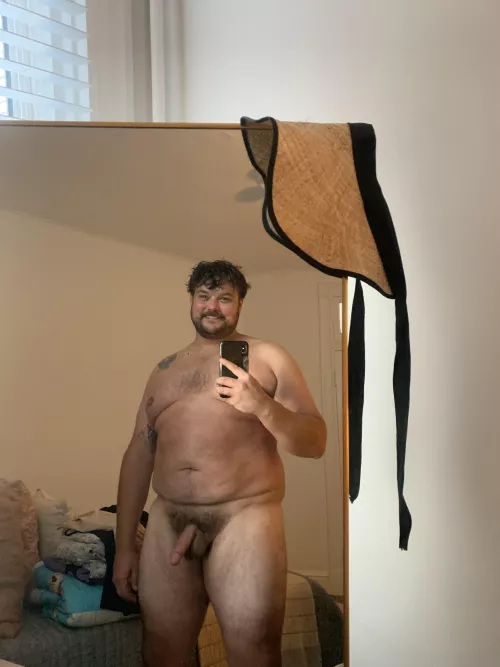 Just out of the shower. Hand me a towel?