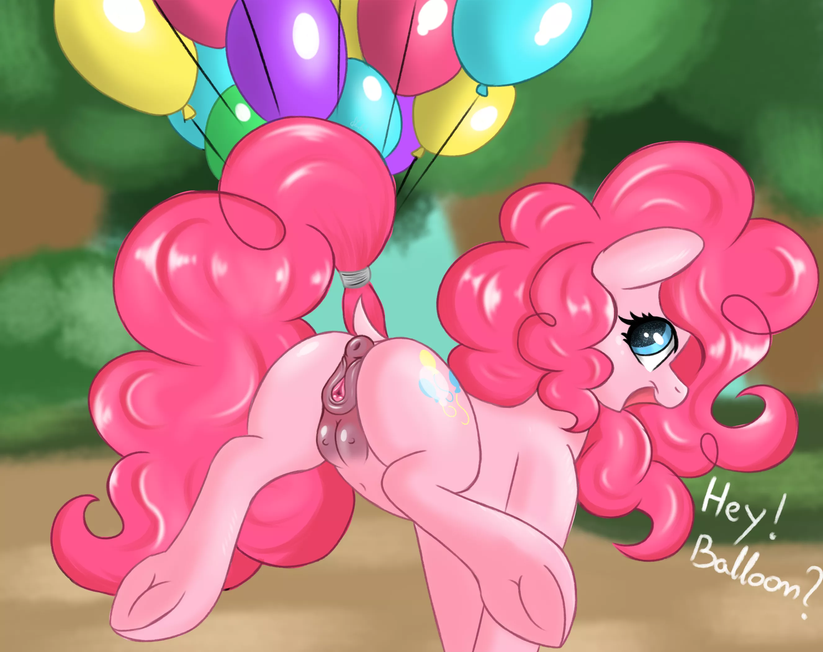 Pinkie just walking with her butt floating, spreading joy and happiness across ponyville. By me