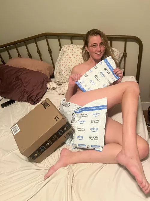 Unwrapping birthday presents naked but still wanting an audience [F] 