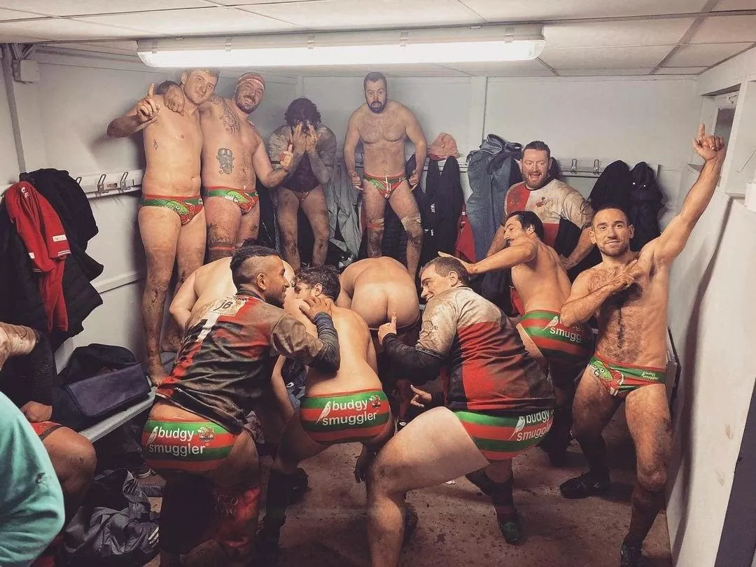Festive time in the locker room