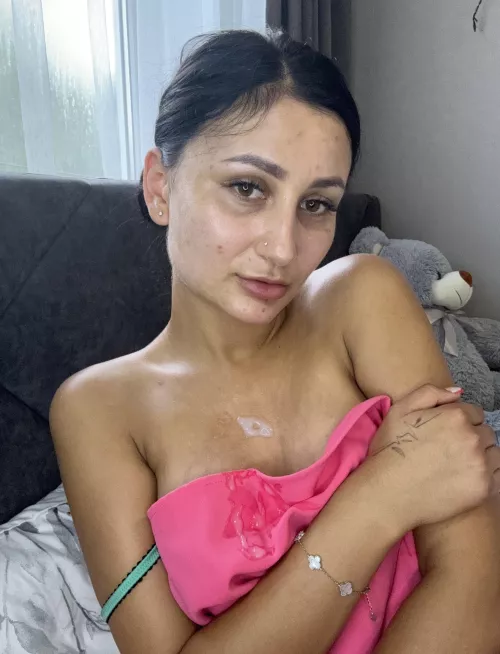 I love it when cum runs down my body and clothes