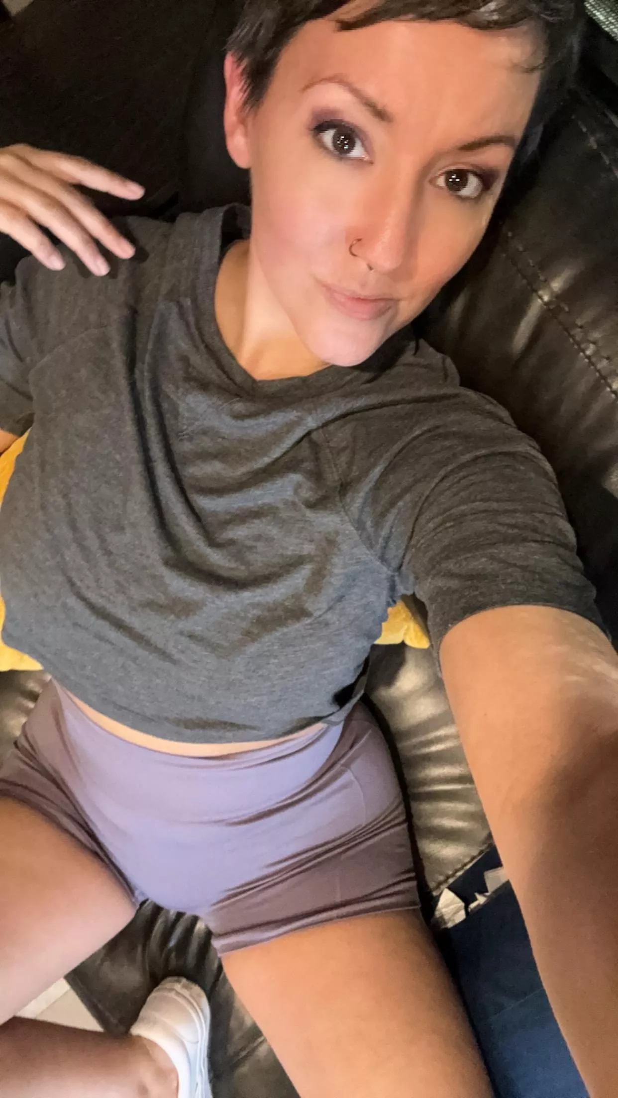 I'm happy to be a naughty brunette