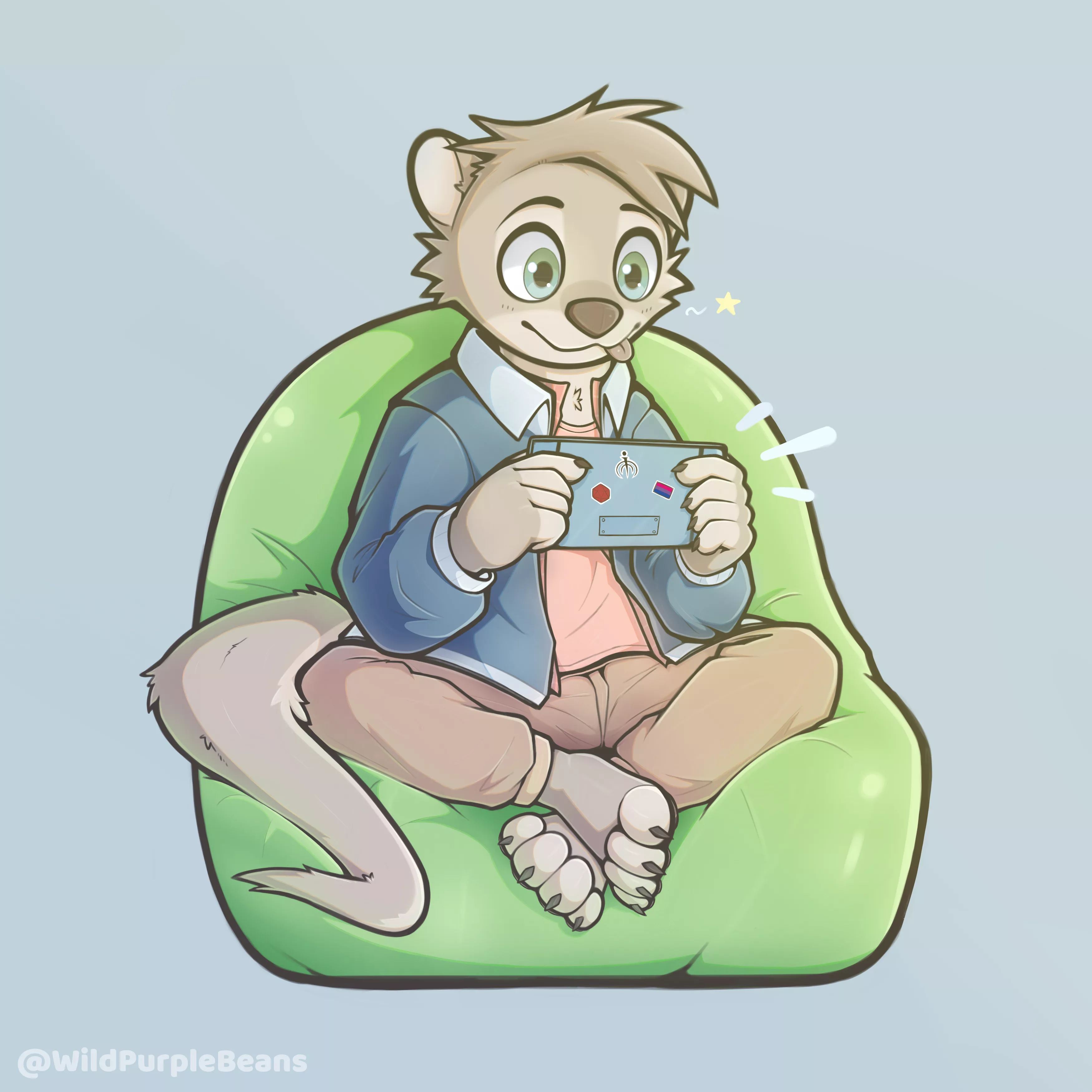 My first ever commission (cute otter goober from u/ZentaWinds)