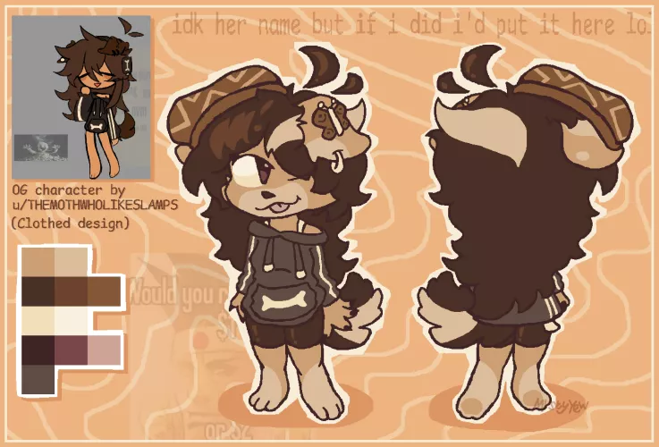 Redesigned fursona sheet for a mutual of mine