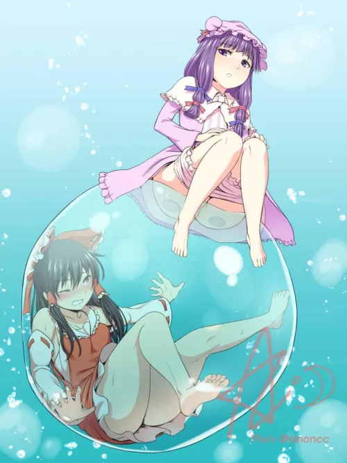 Reimu bubbled by Patchouli (Touhou) [Anon-C]