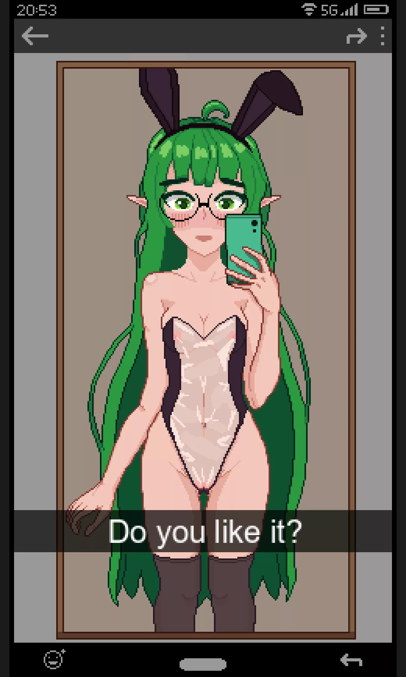 She got a new outfit from her friend!