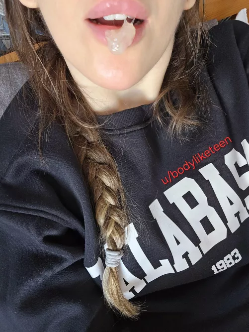 Wanna kiss me when I have grool on my mouth? I am sure my grool is bigger than you expected :) 