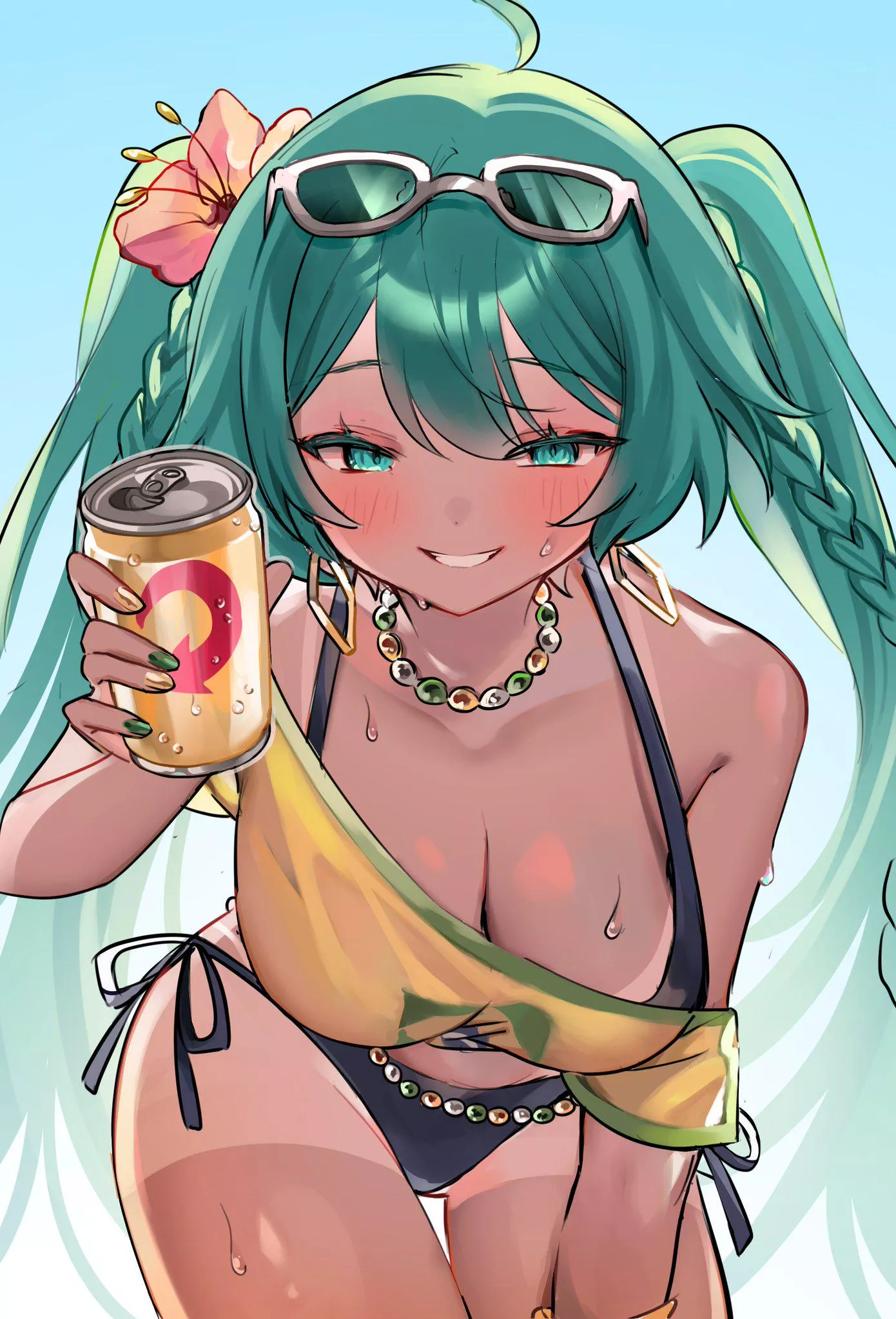 Brazilian Miku offering a drink