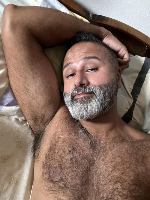 Getting some silver hair, hairy brown man, HMU