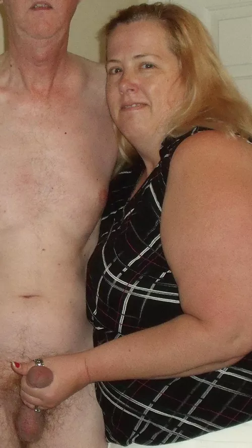 Her friend taking the picture said hold his dick!