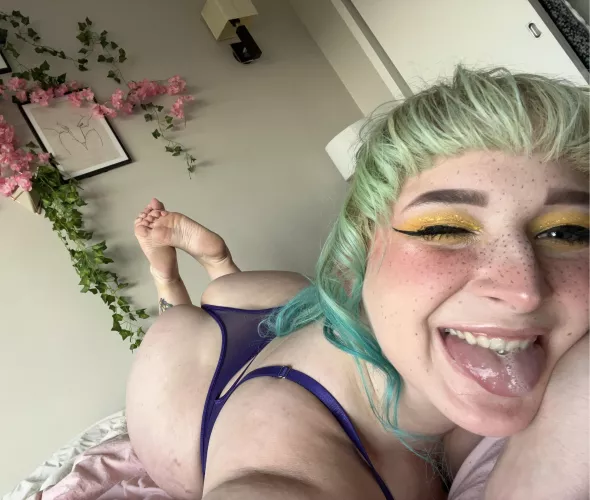 Pale cheeks and a dorky smile