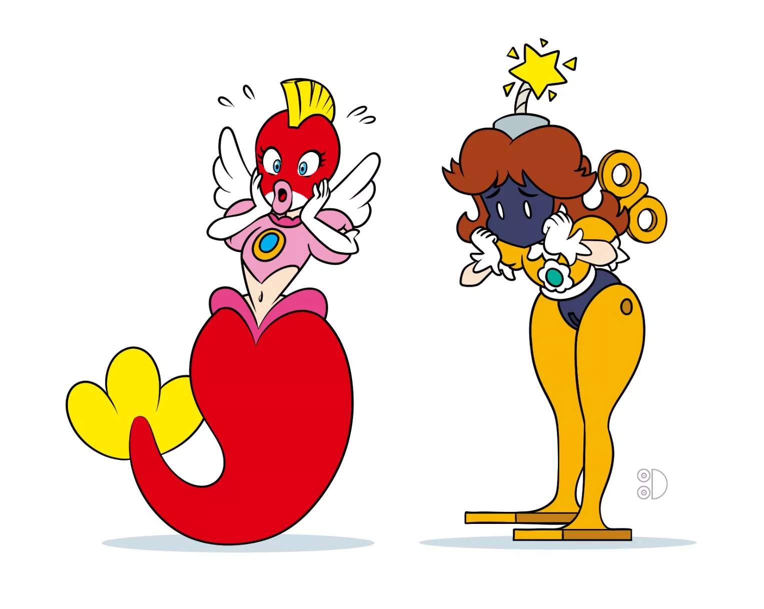 Peach and Daisy turning into Bowser minions (by Tittydispenser)
