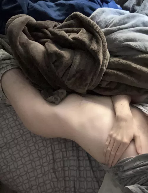 You pulling the blanket down if you walk in and see me like this? [20]