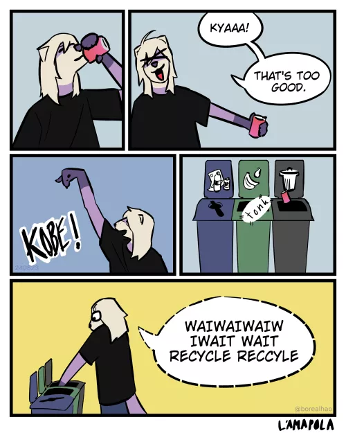 -3 points to the purple ferret 