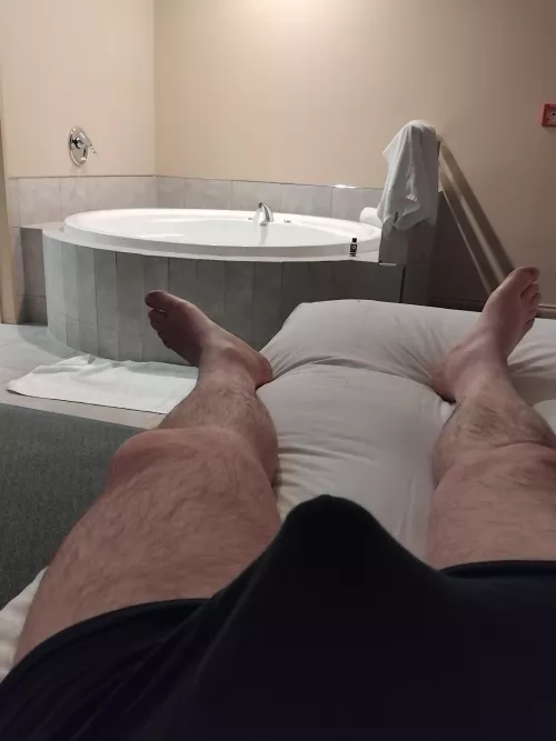 (43) away for work. Running the spa bath