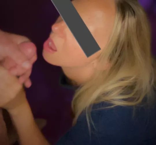 Awaiting my reward to go all over my face (fm)