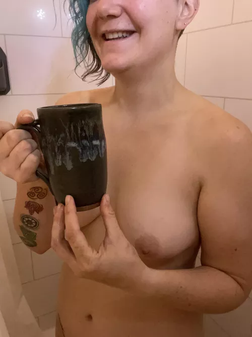Good morning! Hot shower and hotter coffee to start the day 