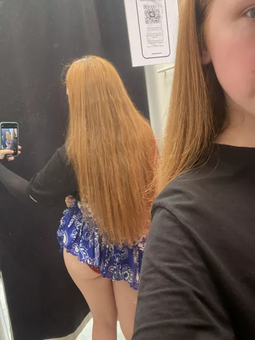 I always get nervous when I undress in the fitting room