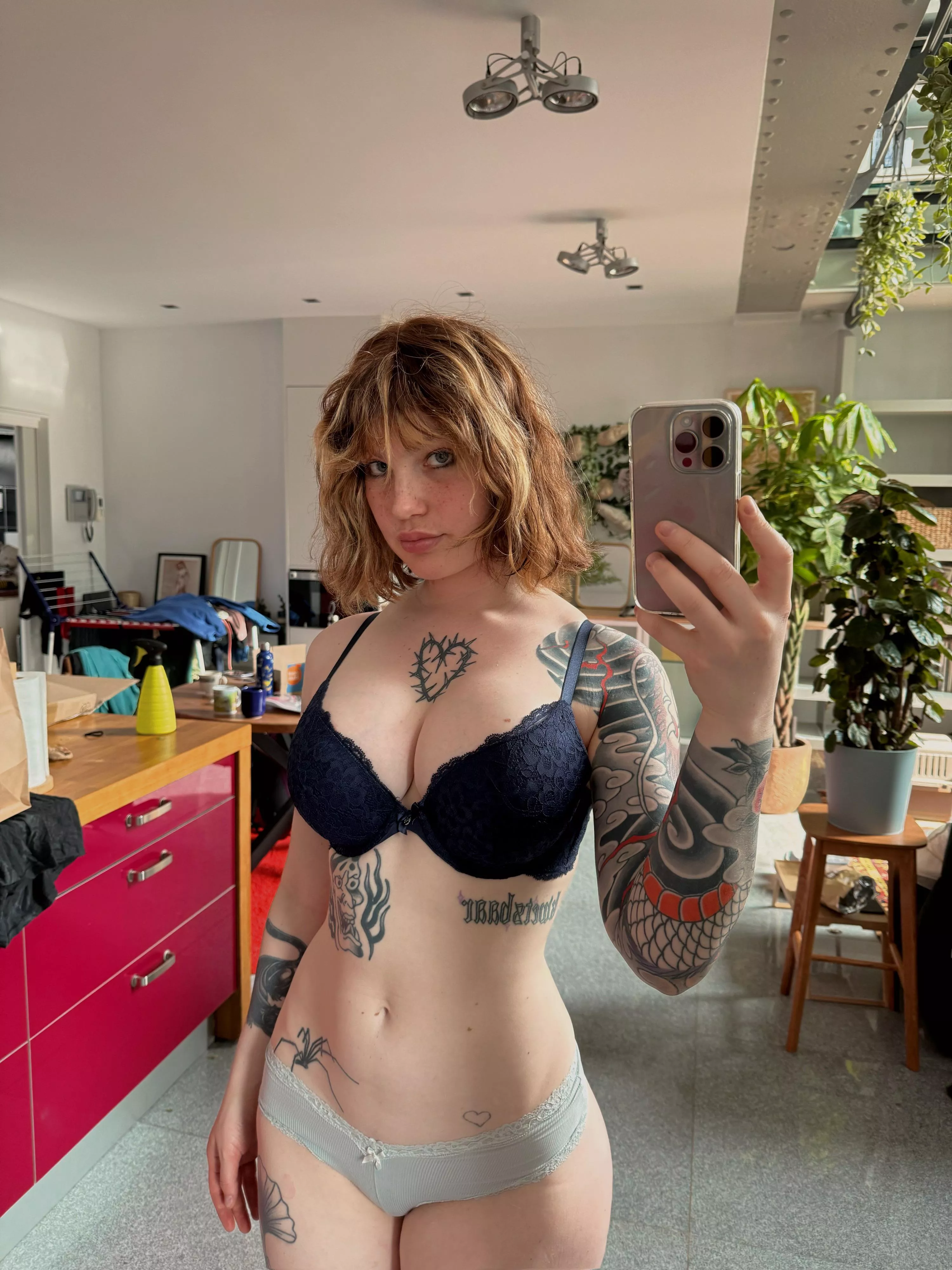 I'm a little shy in my lingerie 