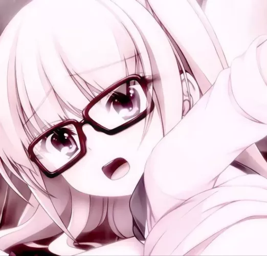 LF Color Source: glasses, open mouth clothes lift, long hair, looking at viewer, eyebrows, school uniform, 1girl, face, close-up, portrait, looking back, arms behind back, shirt lift, long sleeves, upper teeth only