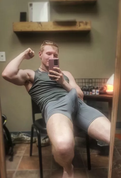 My bulge is begging to be released after my workout and breed some ass 