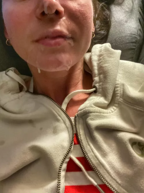 Watching tv, getting a facial