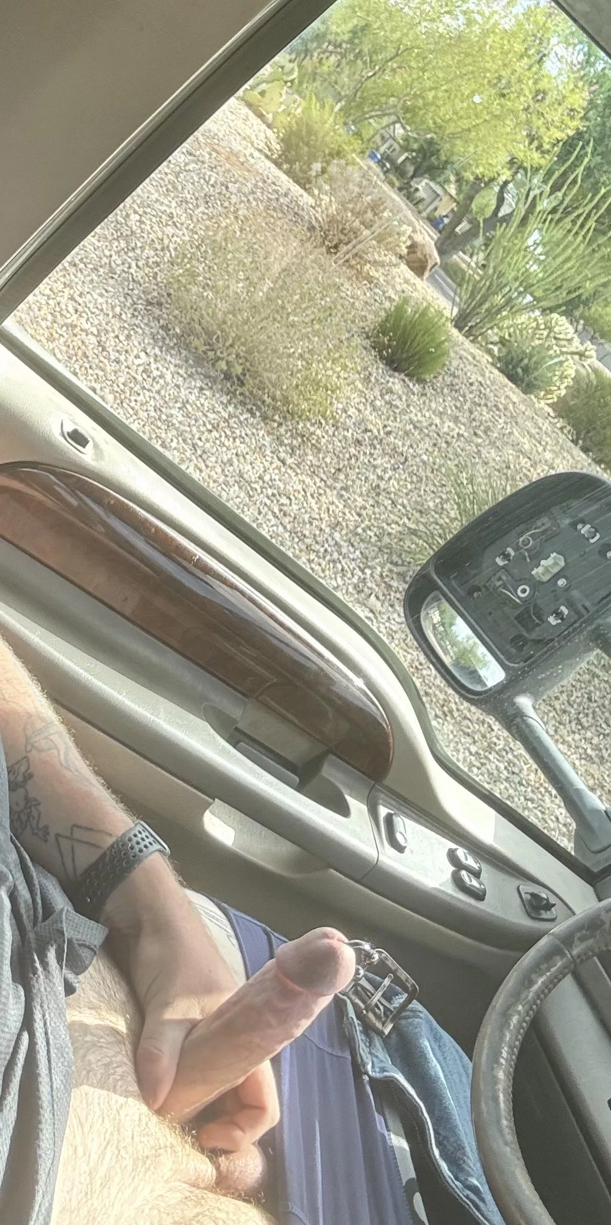 Blowing off steam in a random parking lot 