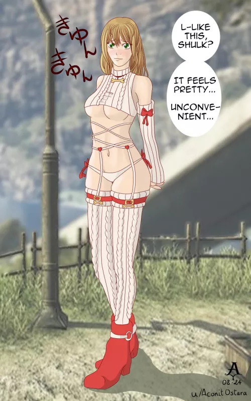 Fiora trying a new outfit (Xenoblade Chronicles) [AconitOstara]