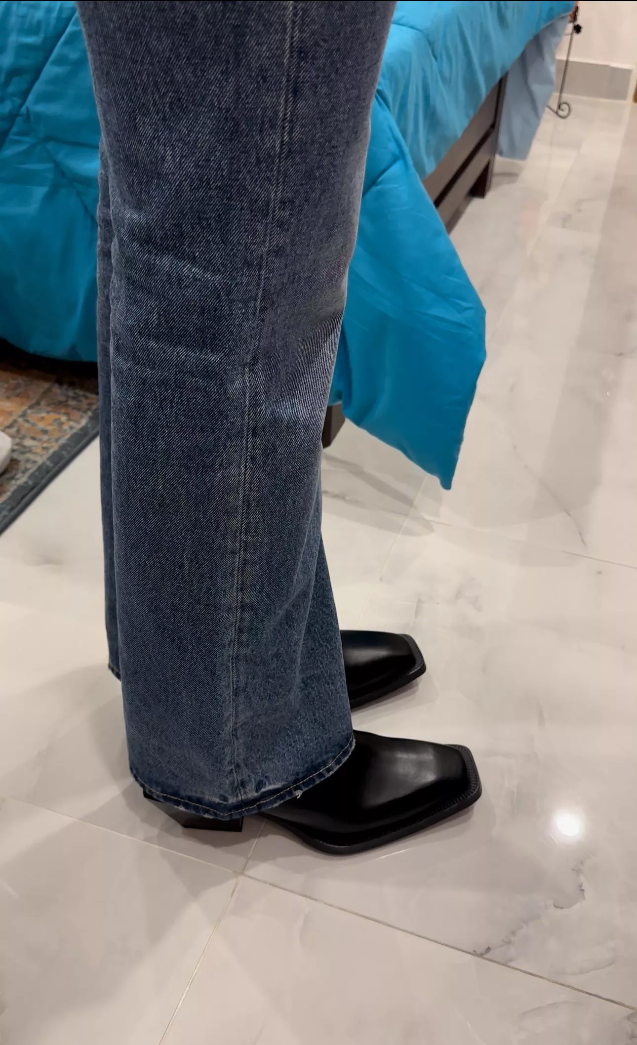 Flares with western boots