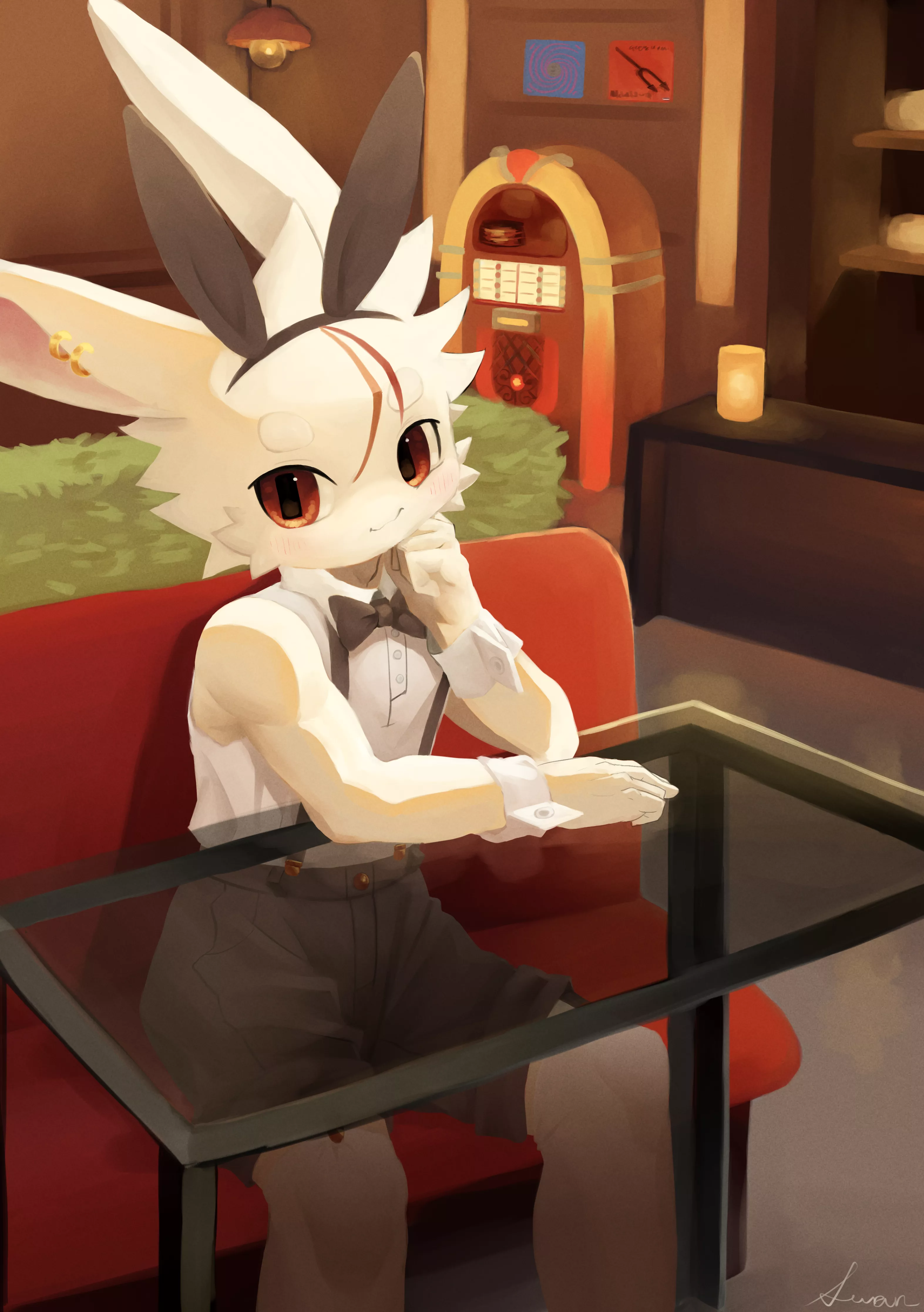 Half-assed the background and the table because of course I did