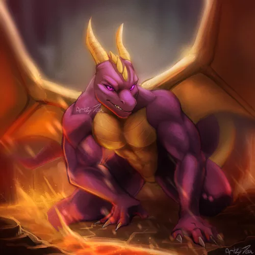 Spyro fanart [art by ArtzyTea]