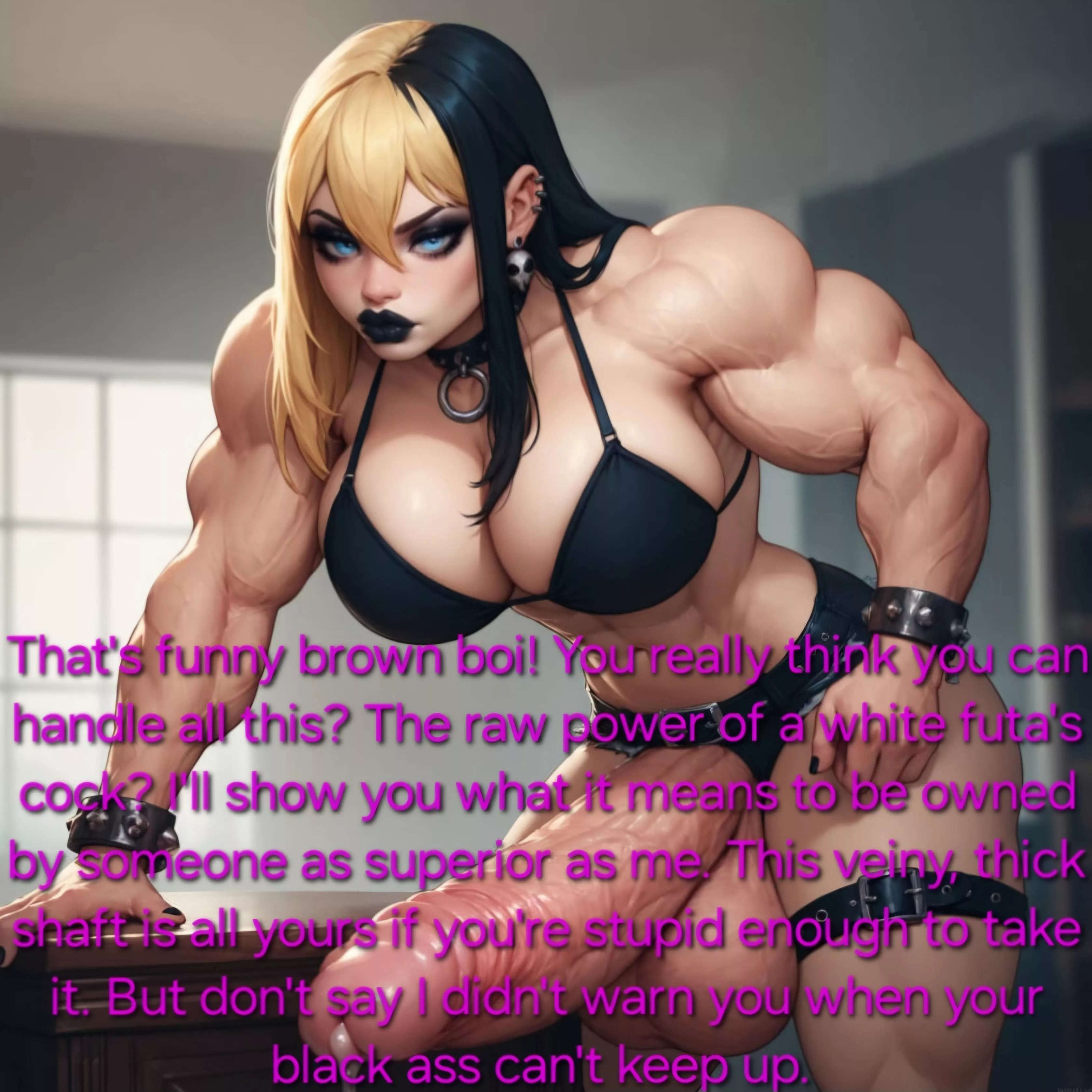 BWC Dommy Mommy. Are you stupid enough? [Art Generated by SHENNRU]