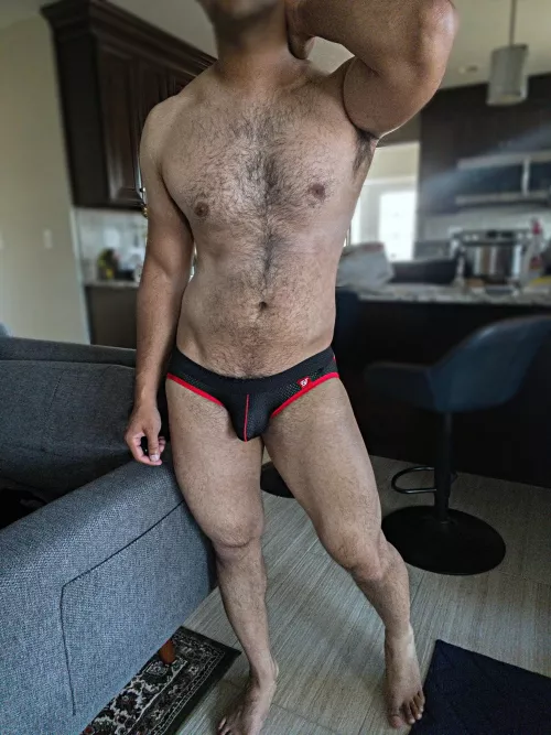 In just a jock