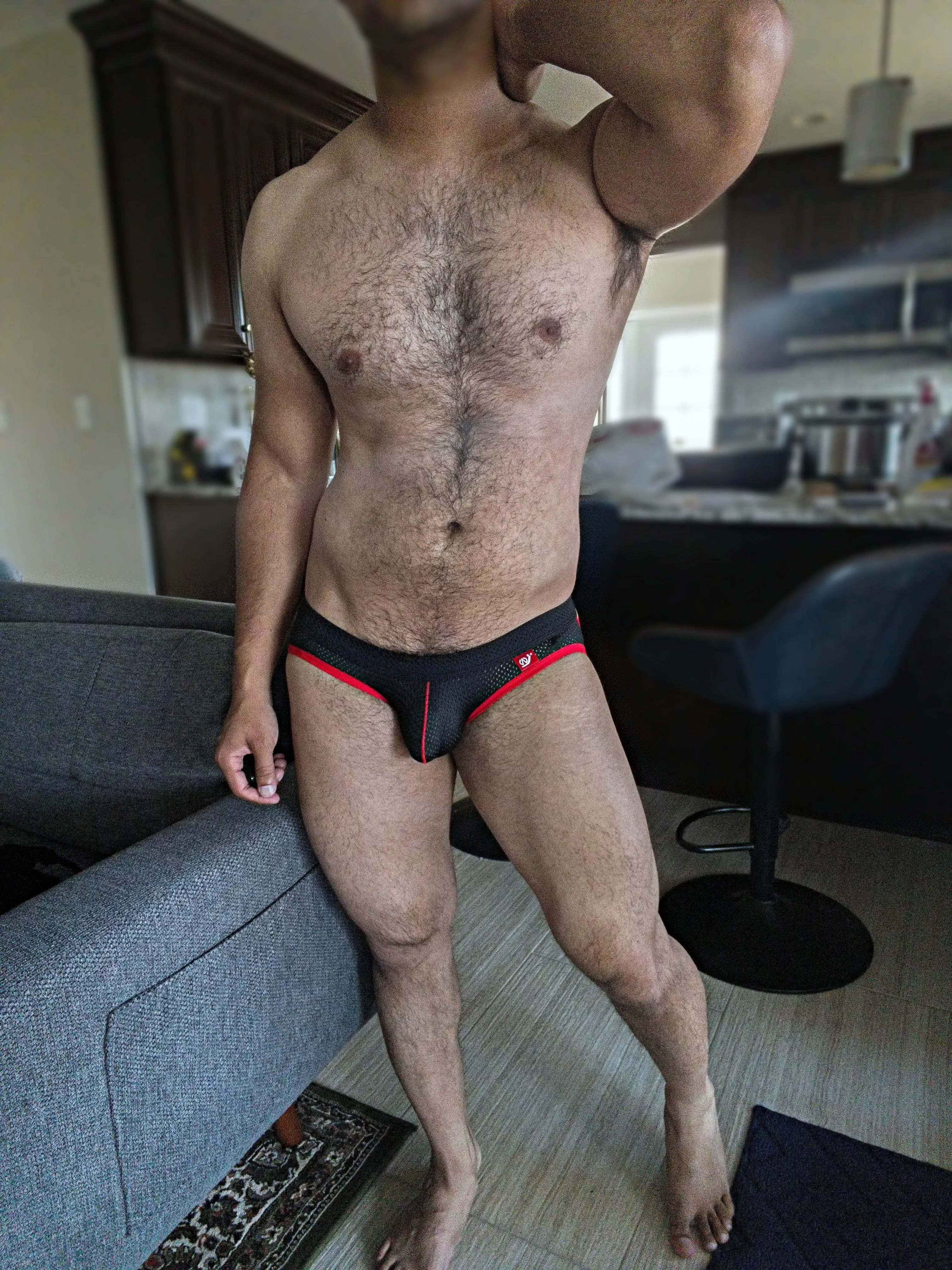 In just a jock
