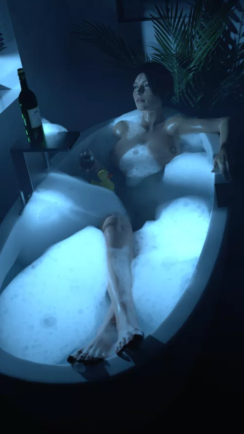 Lara enjoying a bath (leeteRR)