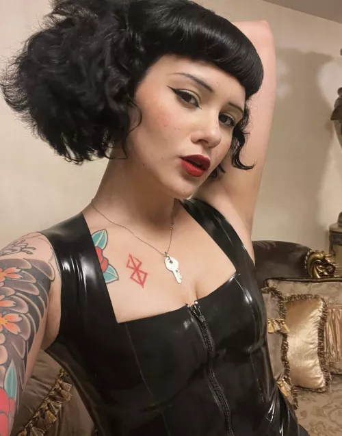 Sweating in latex is such a turn on 