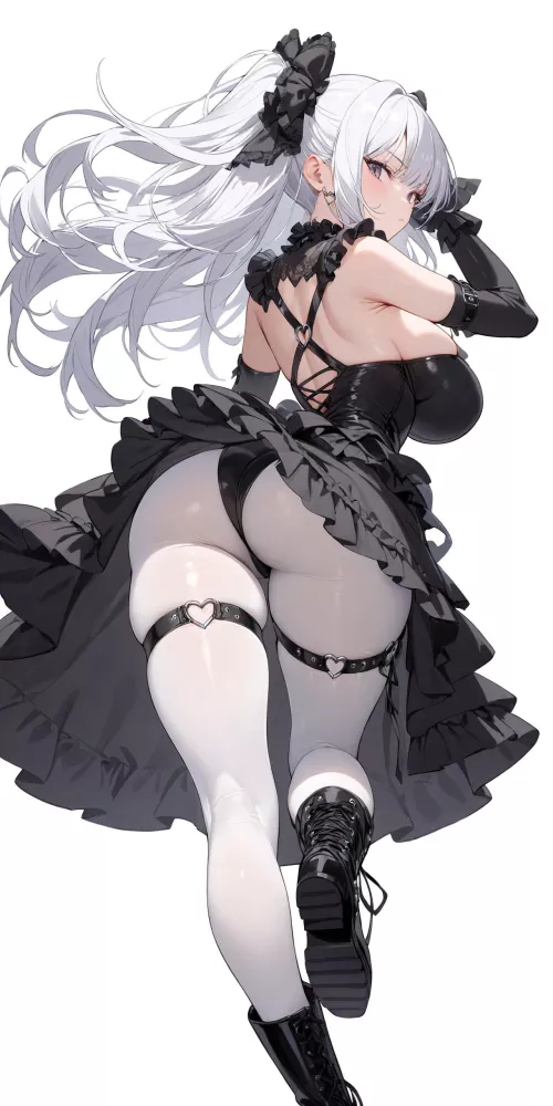 Thigh Bands & White Tights 