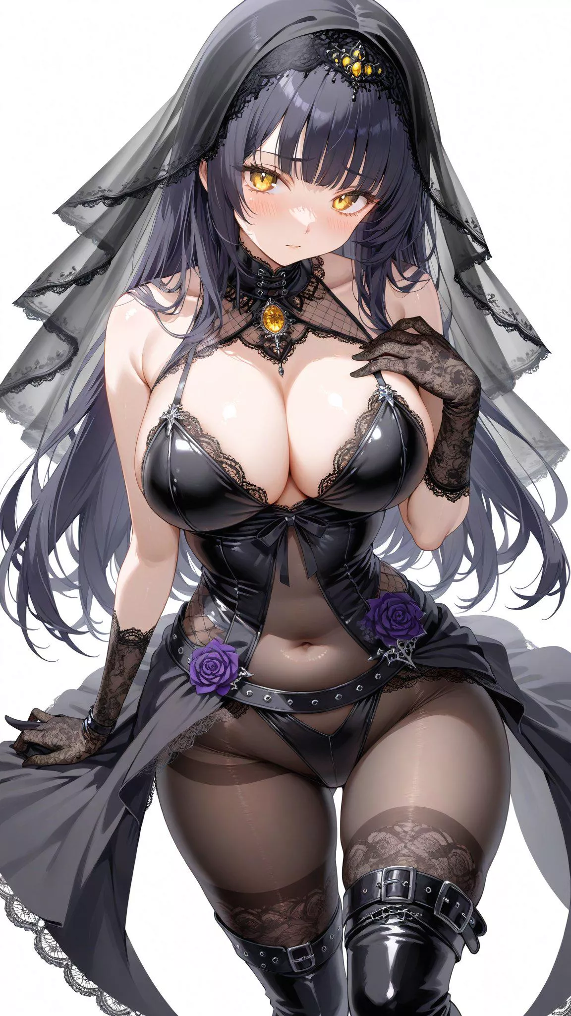 Black Veil & Body Stocking 