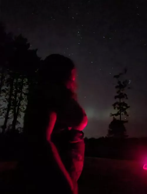 How bout some big fake tits under the stars and Northern Lights?