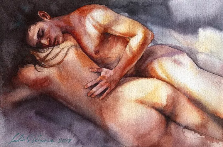 Just love episode, by me, watercolor on paper