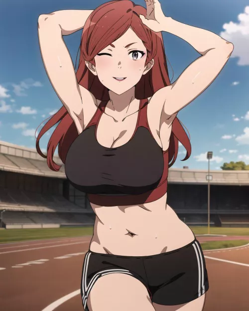 Mom has been working out a lot and it shows.