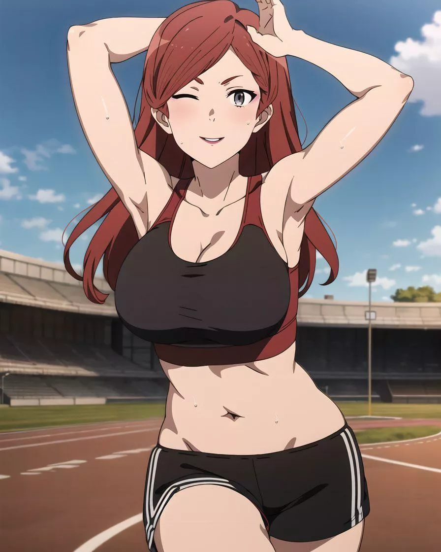 Mom has been working out a lot and it shows.