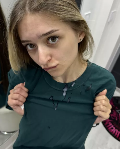 Now you have to fuck me for dirtying my favorite t-shirt