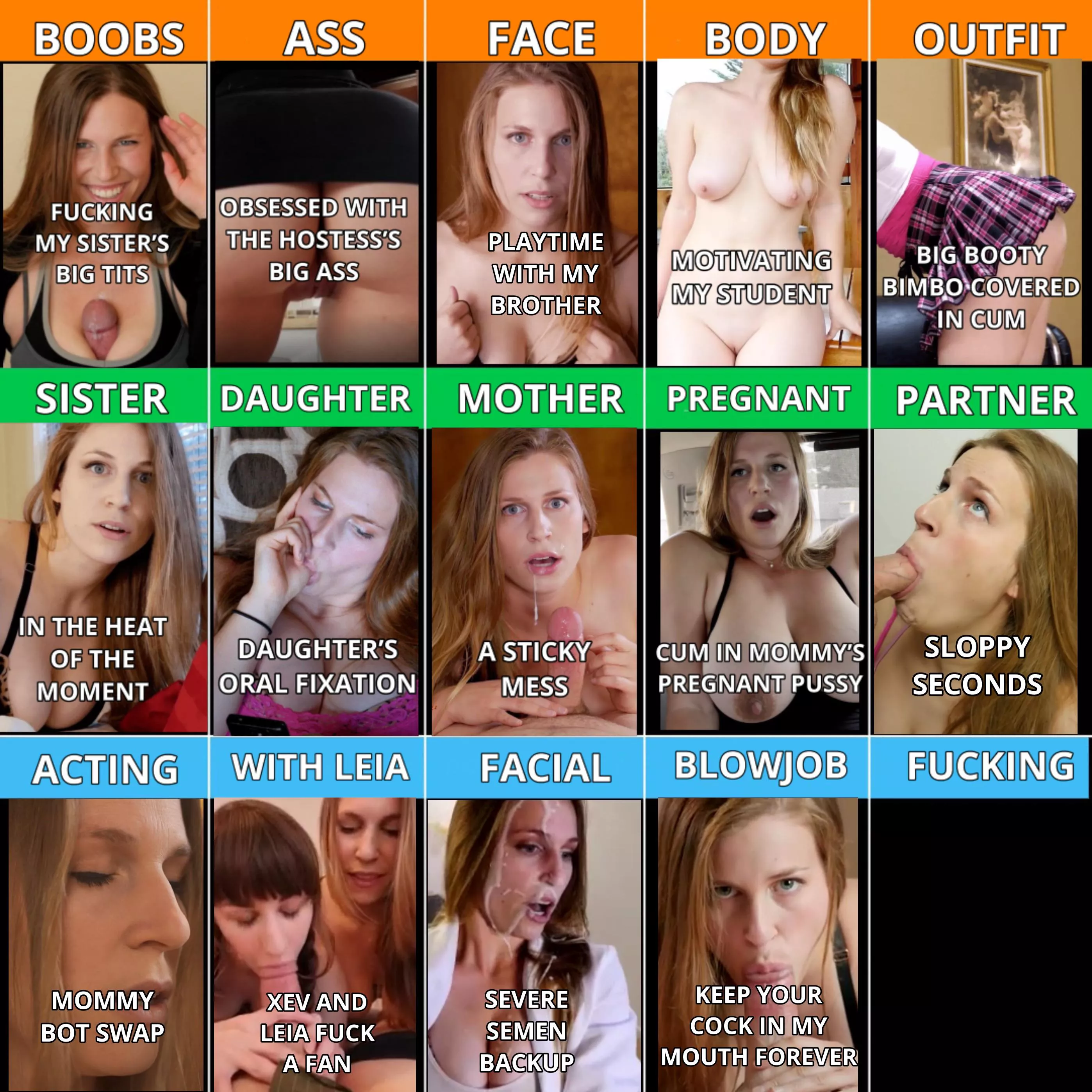 r/Xev_Bellringer’s favorite Xev movies by category. Day 15: Fucking