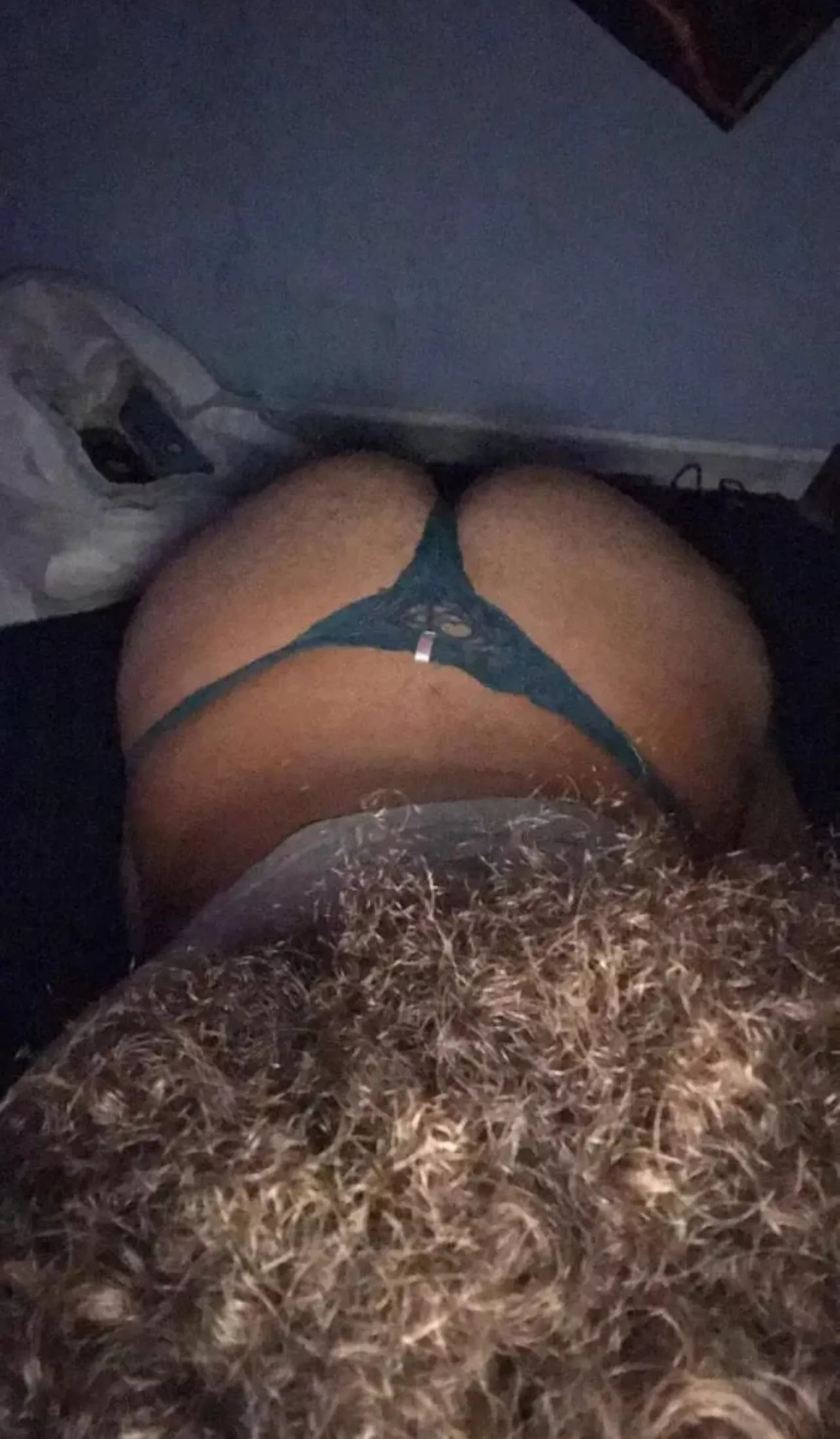 Stole my moms thong to take pics for guys on Grindr lol