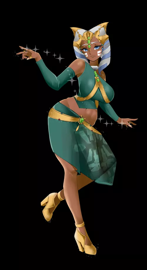 Ahsoka in her slave outfit (leonkunisagi) [star wars]