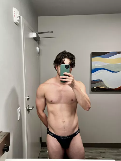 First time wearing jock to the gym