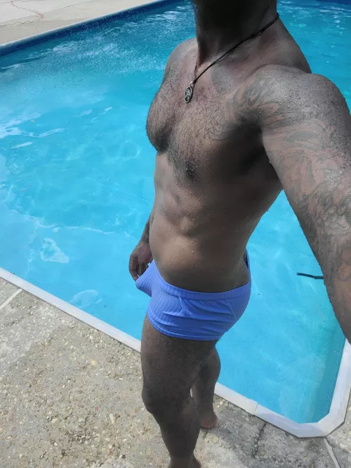 I think the neighbors caught me swimming in my underwear