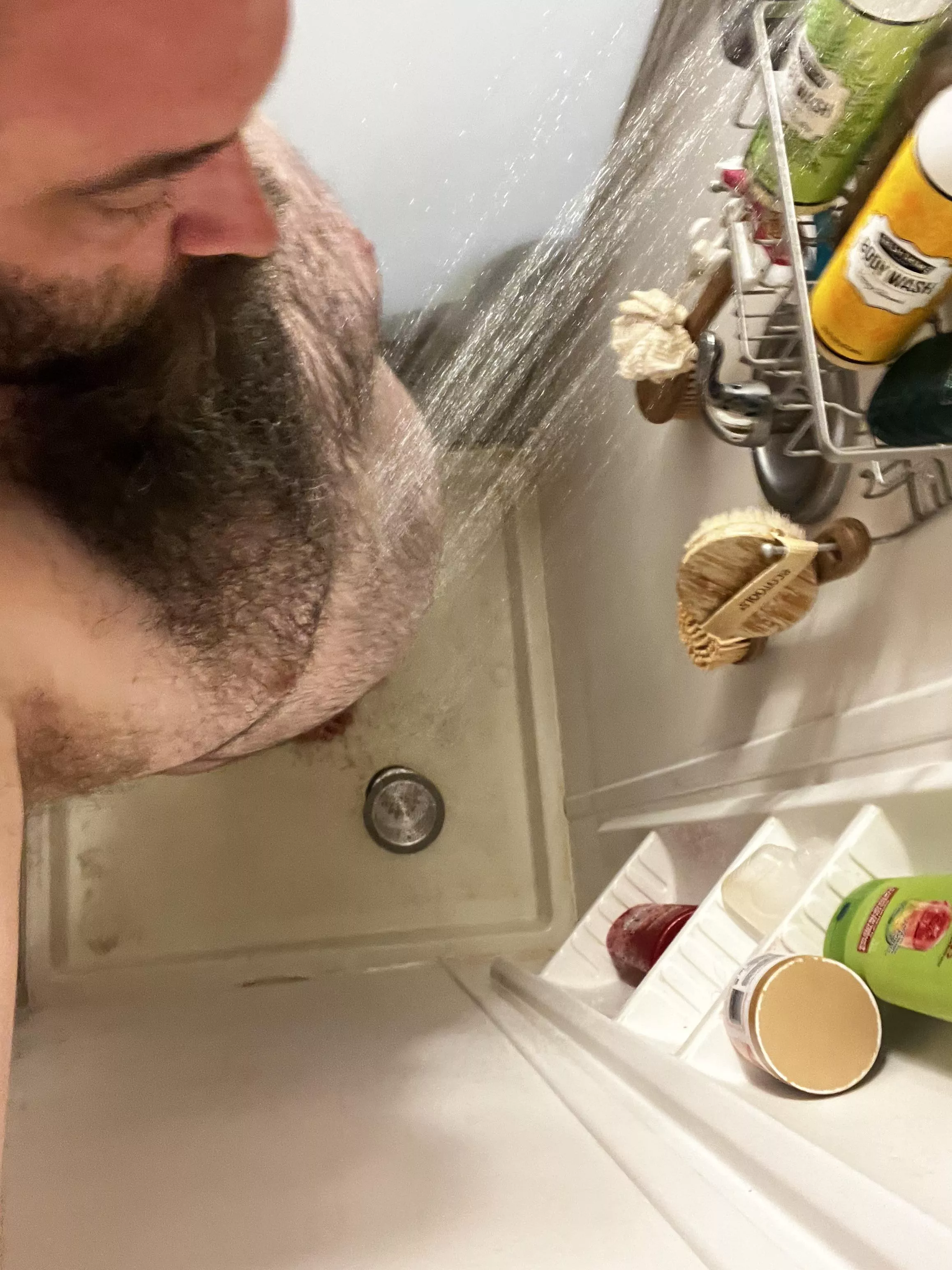 It’s a really tiny shower, so my angles are limited